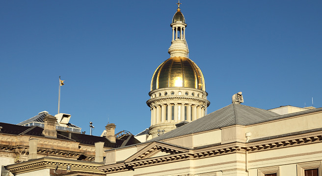Photo of New Jersey State House where Acting State Comptroller Walsh recently testified about Bill S2769